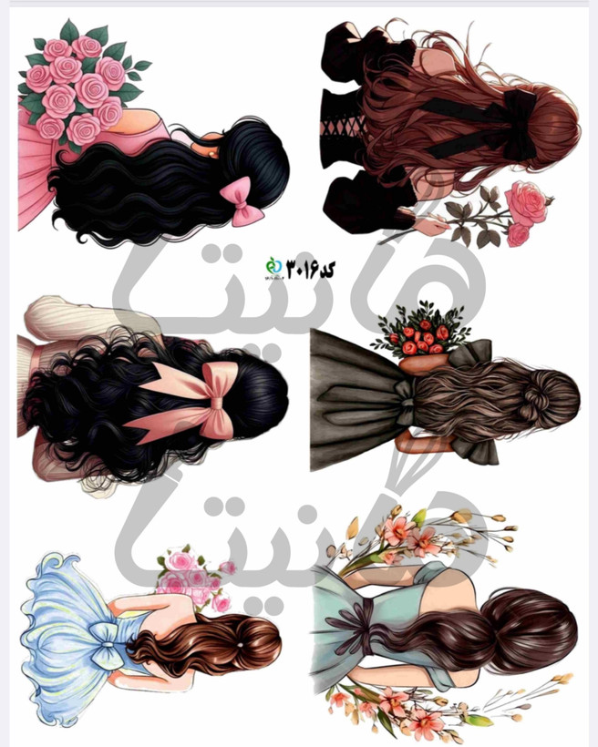 استیکر خوراکی دخترانه کد ۳۰۱۶- بدون برش