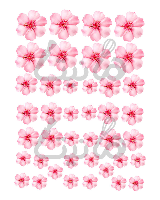 استیکر خوراکی شکوفه جور کد ۱۸۷- بدون برش