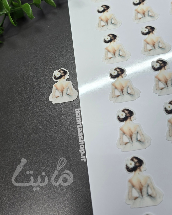 استیکر خوراکی عروس کد ۱۸۴- ۳ سانت| بدون برش