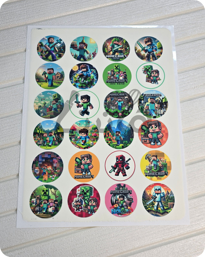 استیکر خوراکی ماینکرافت کد ۱۲۰-برشی