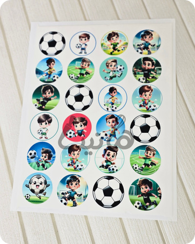 استیکر خوراکی پسر فوتبالی کد ۱۱۲- برشی