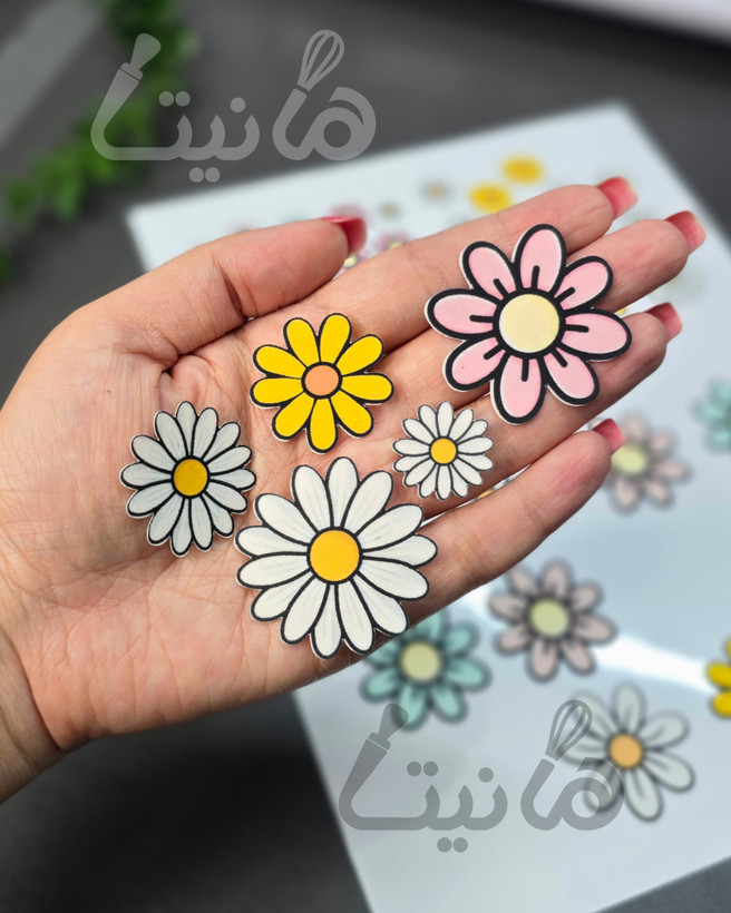 استیکر خوراکی گل میکس کد ۲۱۰- برشی