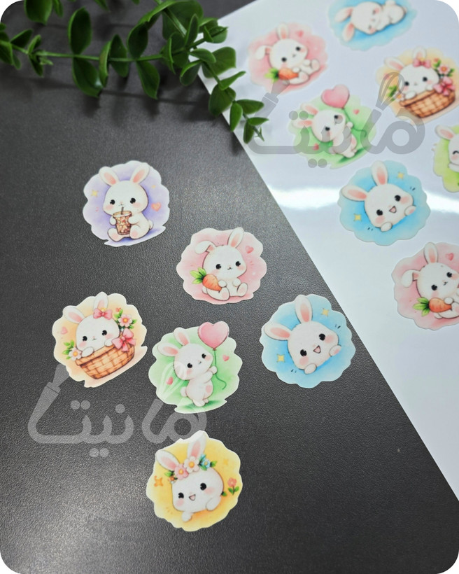 استیکر خوراکی خرگوش کد ۲۱۷- ۴ سانت| برشی