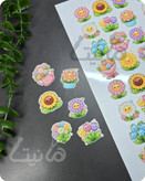 استیکر خوراکی گل کد ۲۰۵- ۴ سانت| برشی