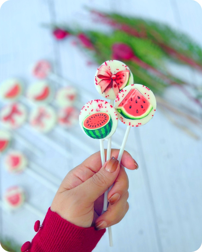 استیکر خوراکی پاپیون هندونه کد ۲۲۲- ۴ سانت| برشی